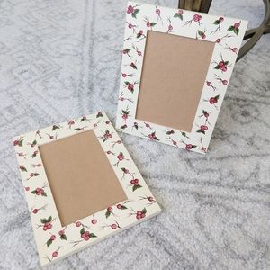 Hand painted wooden picture frame set